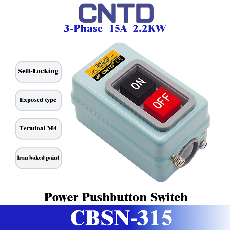 Industrial Tools - Interruptor de botón pulsador industrial CNTD