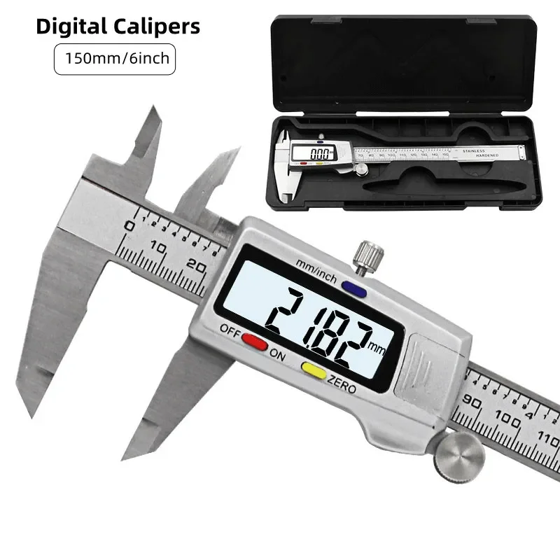 Digital Caliper 150Mm Stainless Steel - Herramienta de medición calibrador Digital de
