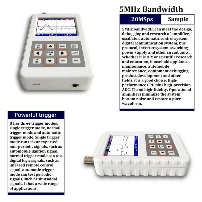 1 unidad de osciloscopio digit - Fnirsi Digital Oscilloscope Handheld reseña y precio