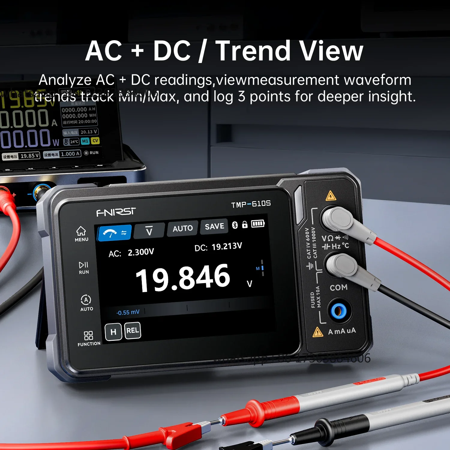 Multímetro digital FNIRSI TMP- - Fnirsi Digital Oscilloscope Handheld reseña y precio