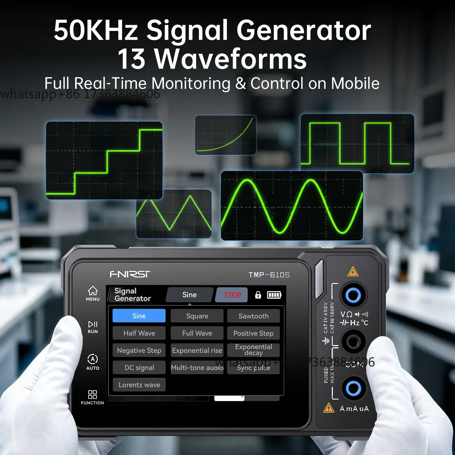 Multímetro digital FNIRSI TMP- - Fnirsi Digital Oscilloscope Handheld reseña y precio