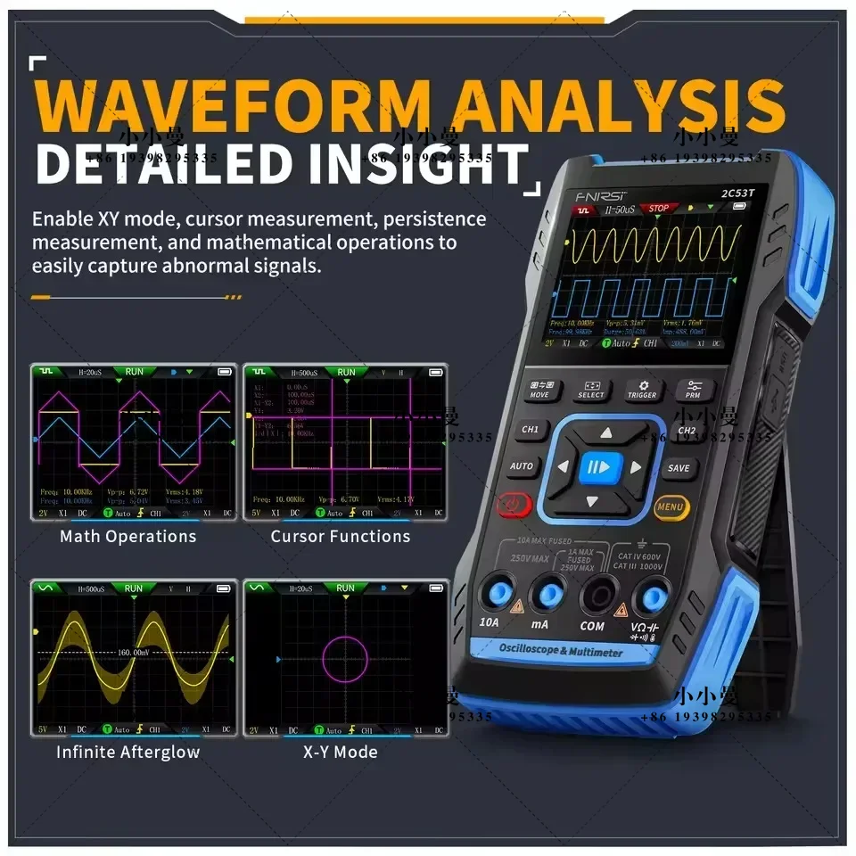 FNIRSI 2C23T 10MHz, 2C53T 50MH - Fnirsi Digital Oscilloscope Handheld reseña y precio